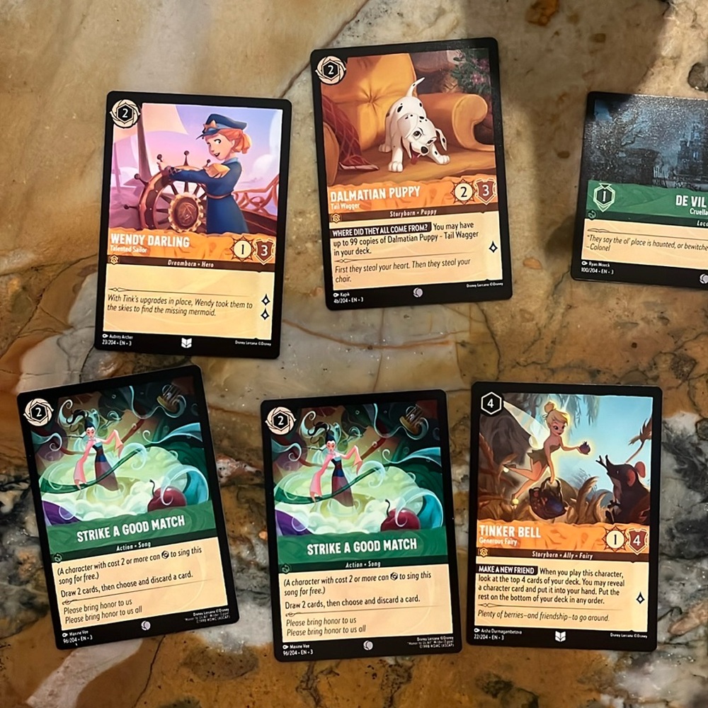 Disney Lorcana lot of ten (10) cards